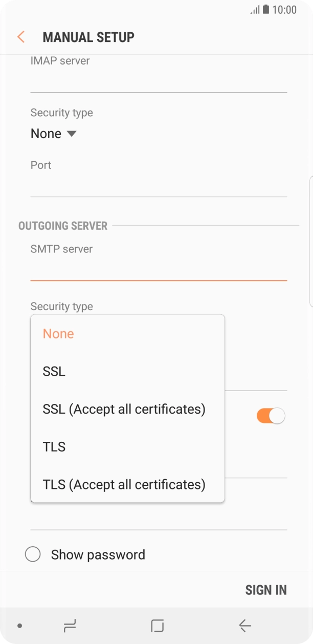 Press SSL (Accept all certificates). Press SSL (Accept all certificates).