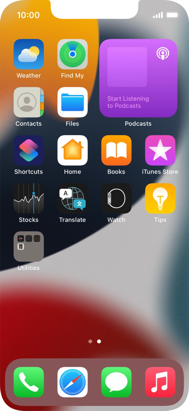 If you're using a Widget Stack: slide up or down on the stack to select the required widget.