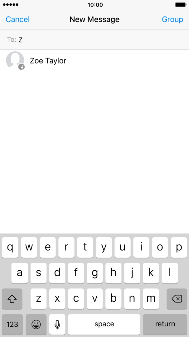 Press the required contact.