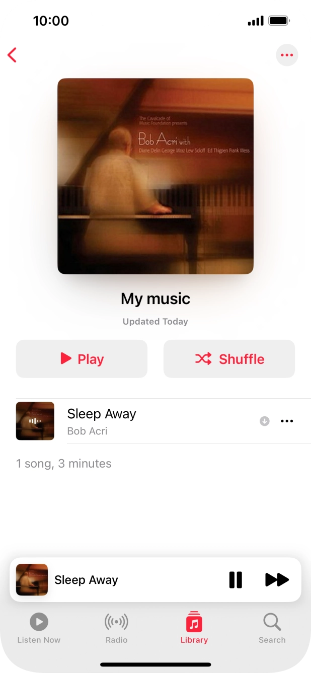 Press the song title.