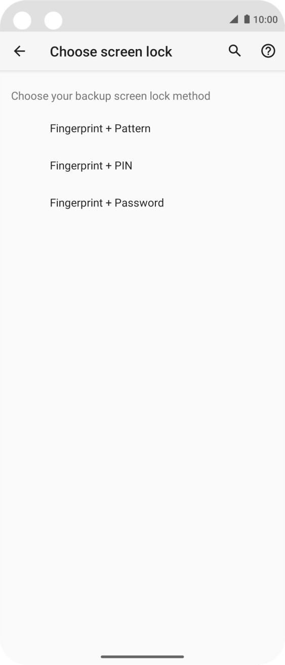 Press the required phone lock code and follow the instructions on the screen to create an additional phone lock code.