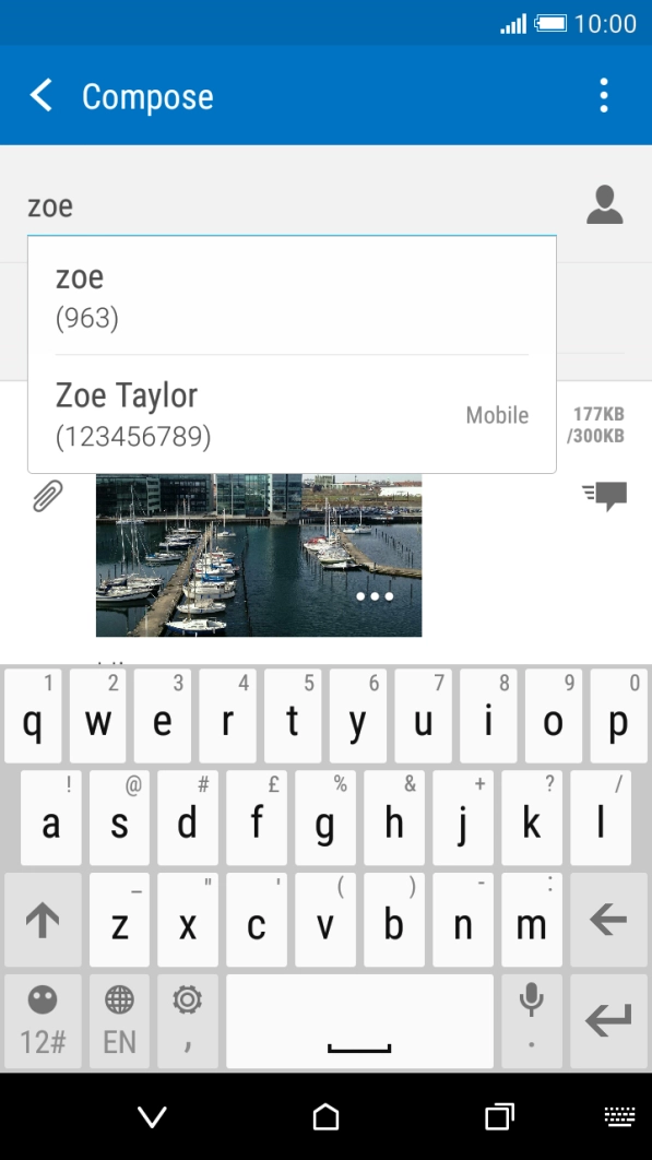 Press the required contact.