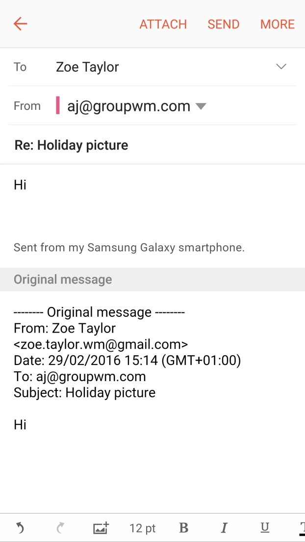Write the text and press SEND.