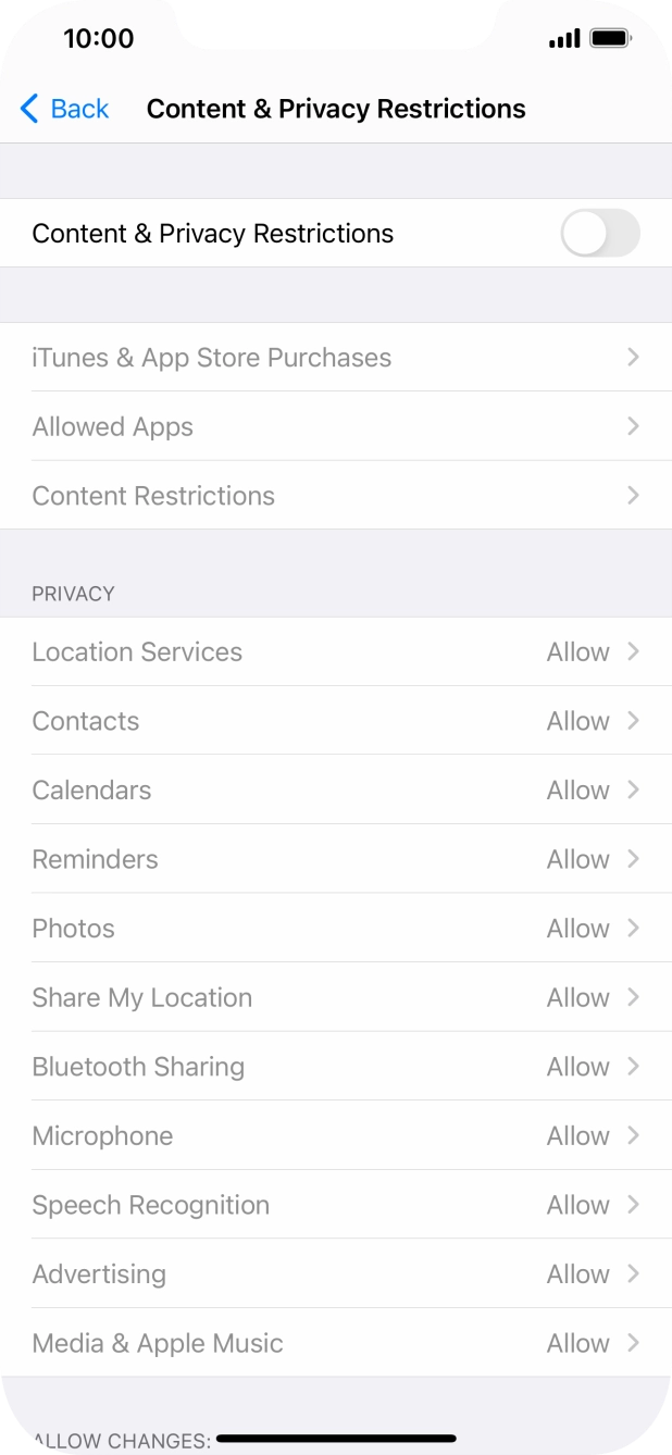Press the indicator next to 