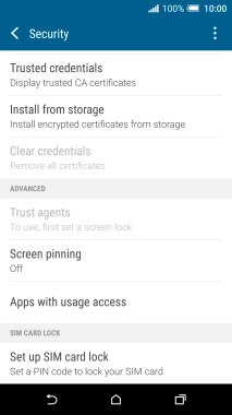 Press Set up SIM card lock. Press Set up SIM card lock.