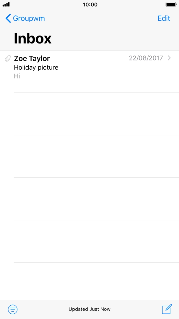 Press the new email icon.
