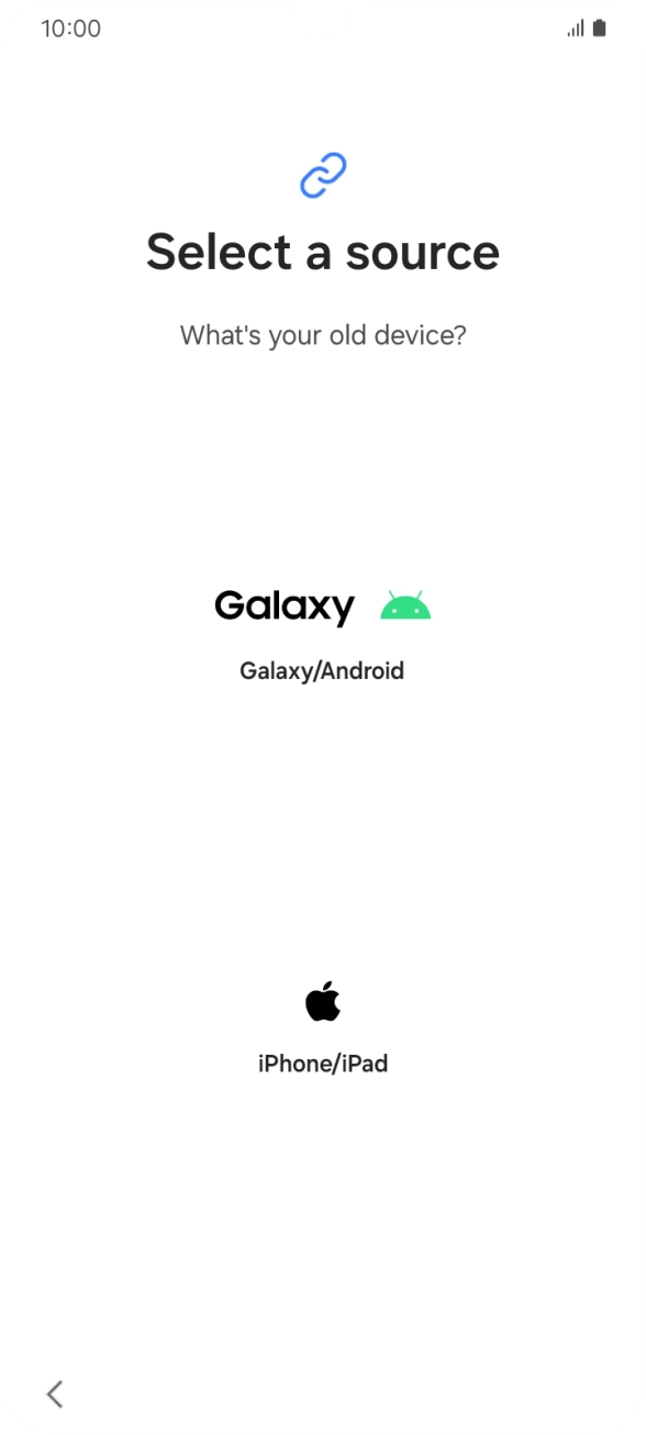 Press the required setting and follow the instructions on the screen to transfer the content from another phone.
