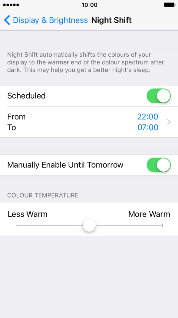 Press the indicator next to 