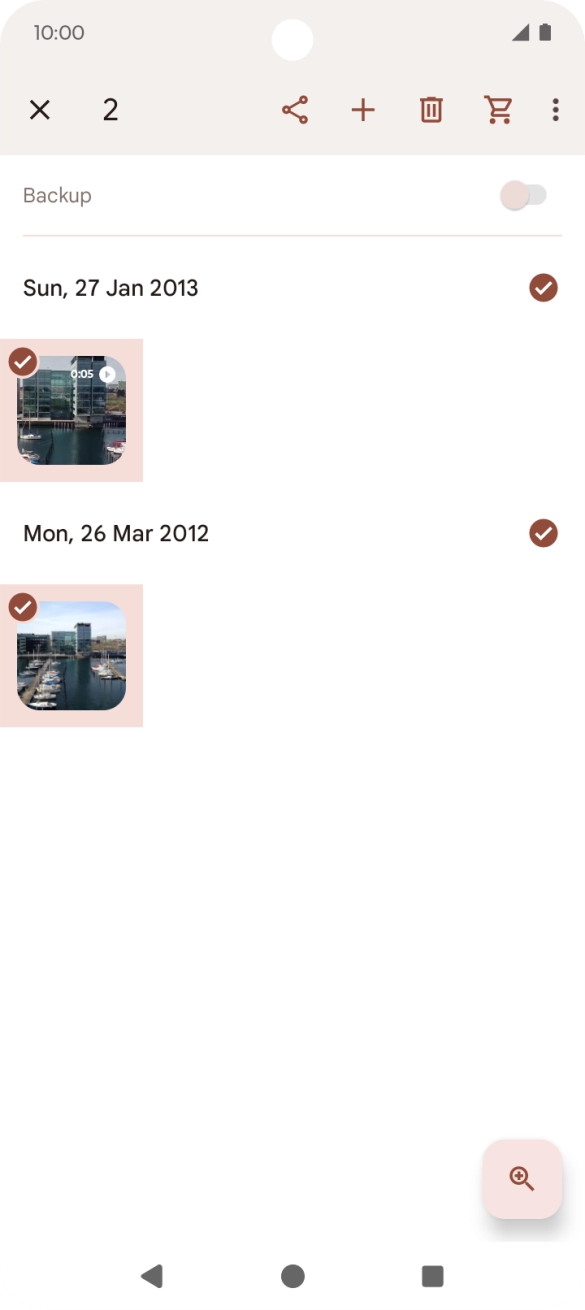 Press the share icon.
