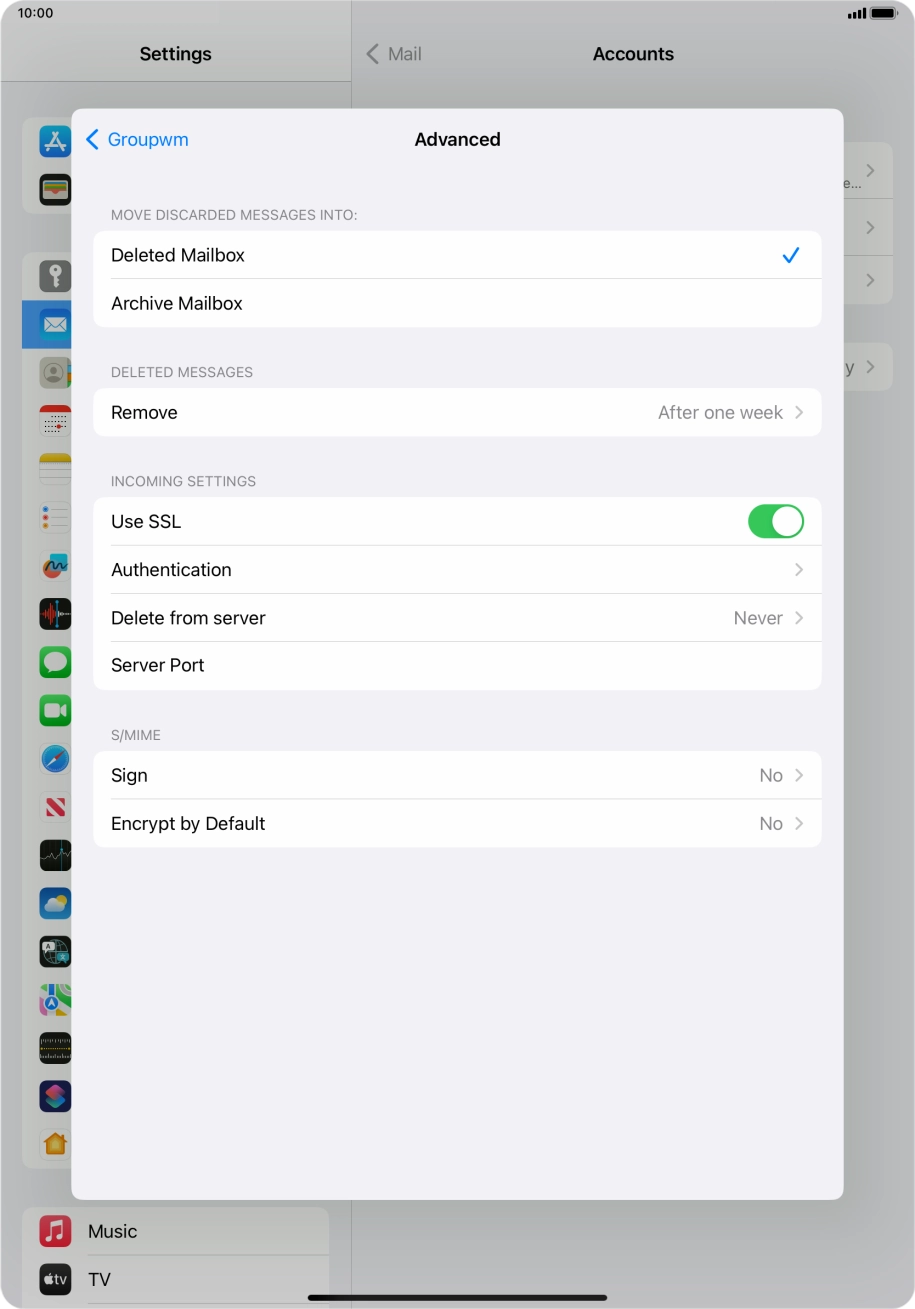 Press the indicator next to 