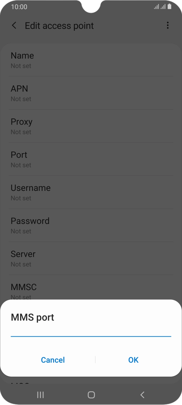 Key in 80 and press OK.