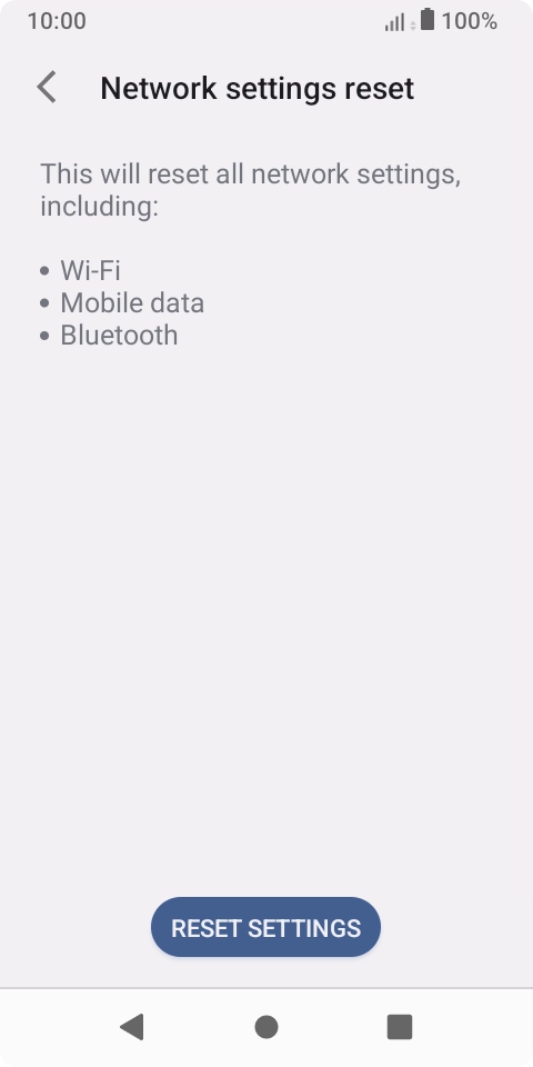 Press RESET SETTINGS.