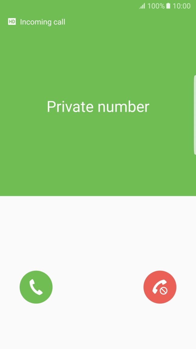 When you have an ongoing call, a new call is signalled by a sound. Press the accept call icon to answer the new call.