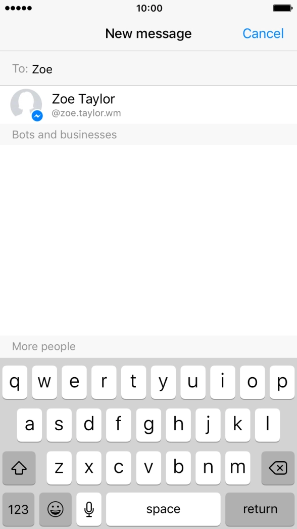 Press the required contact.