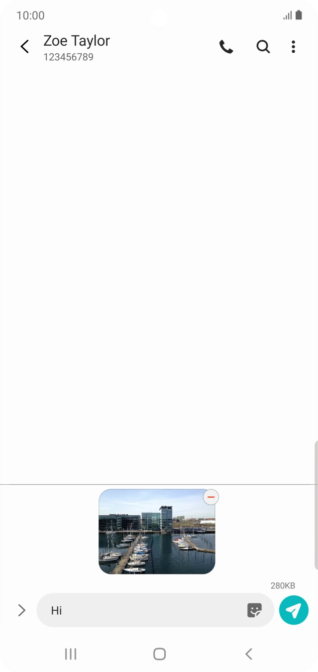 Press the send icon.