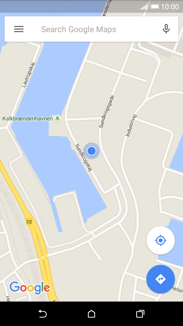 Press Search Google Maps and key in the first letters of the name of the destination.