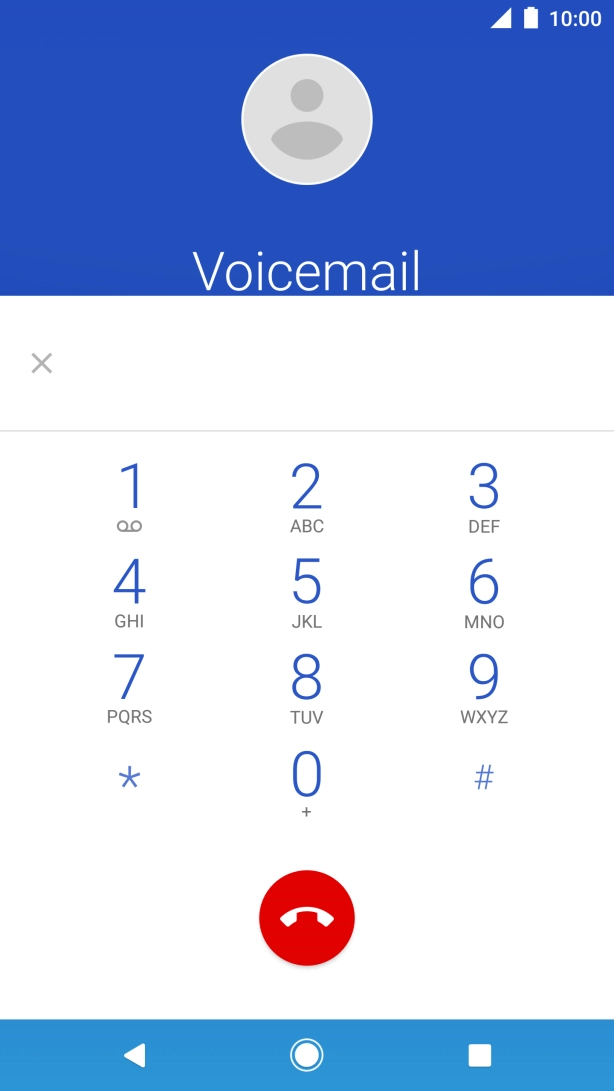 Press the end call icon.