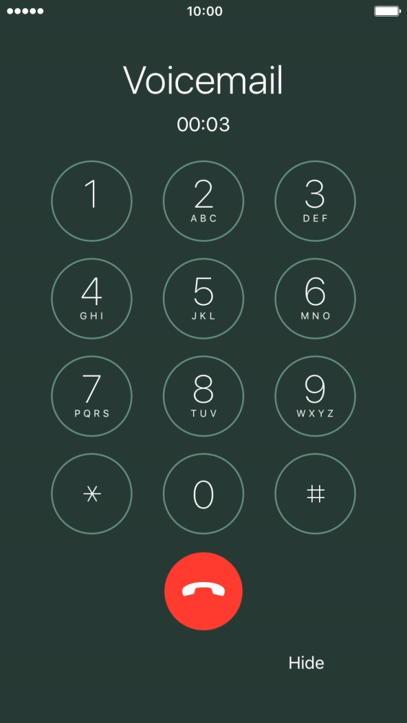 Press the end call icon to end the call. Press the end call icon to end the call.