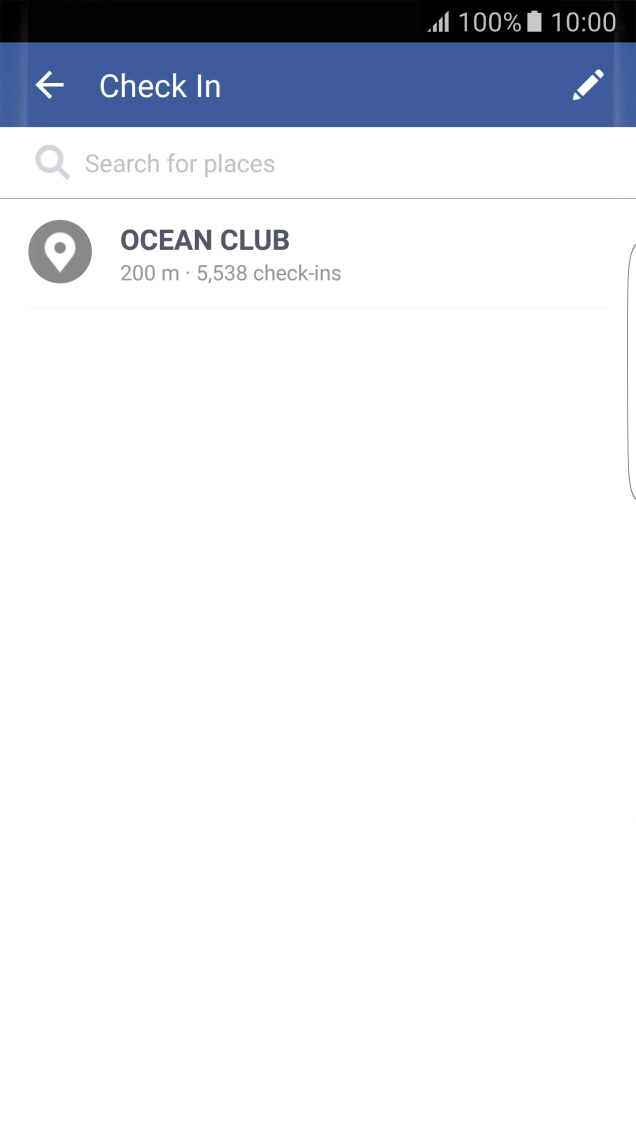 Press the search field and key in the required search word.