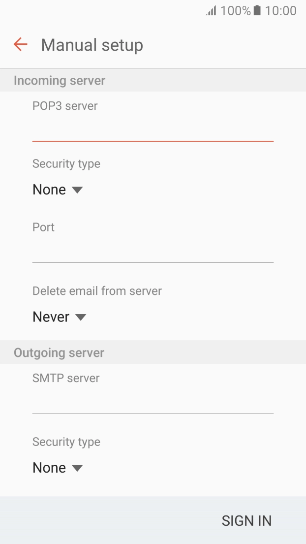 Press the field below 