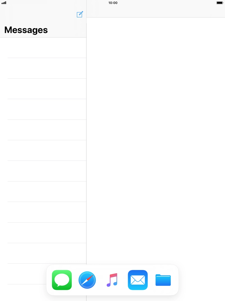 Slide your finger downwards on Dock to minimise it.