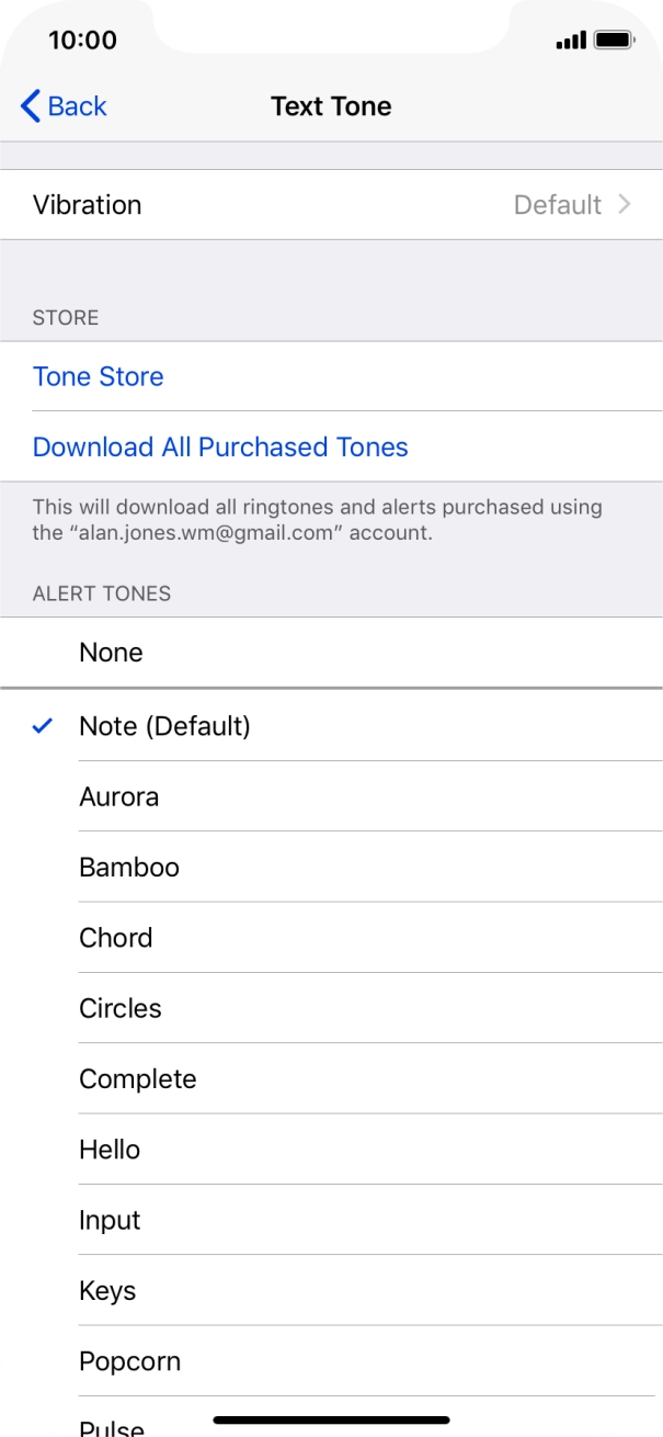 Press the different message tones to hear them.