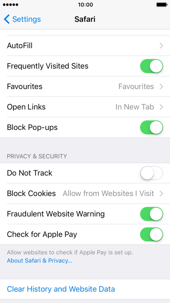 Press Clear History and Website Data.