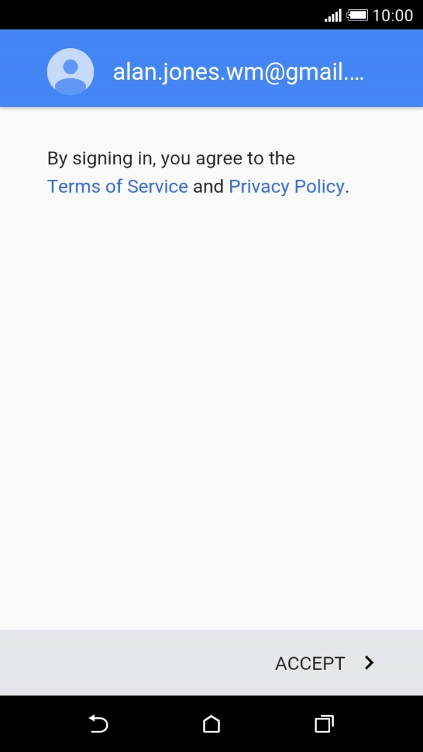 Press ACCEPT. Press ACCEPT.