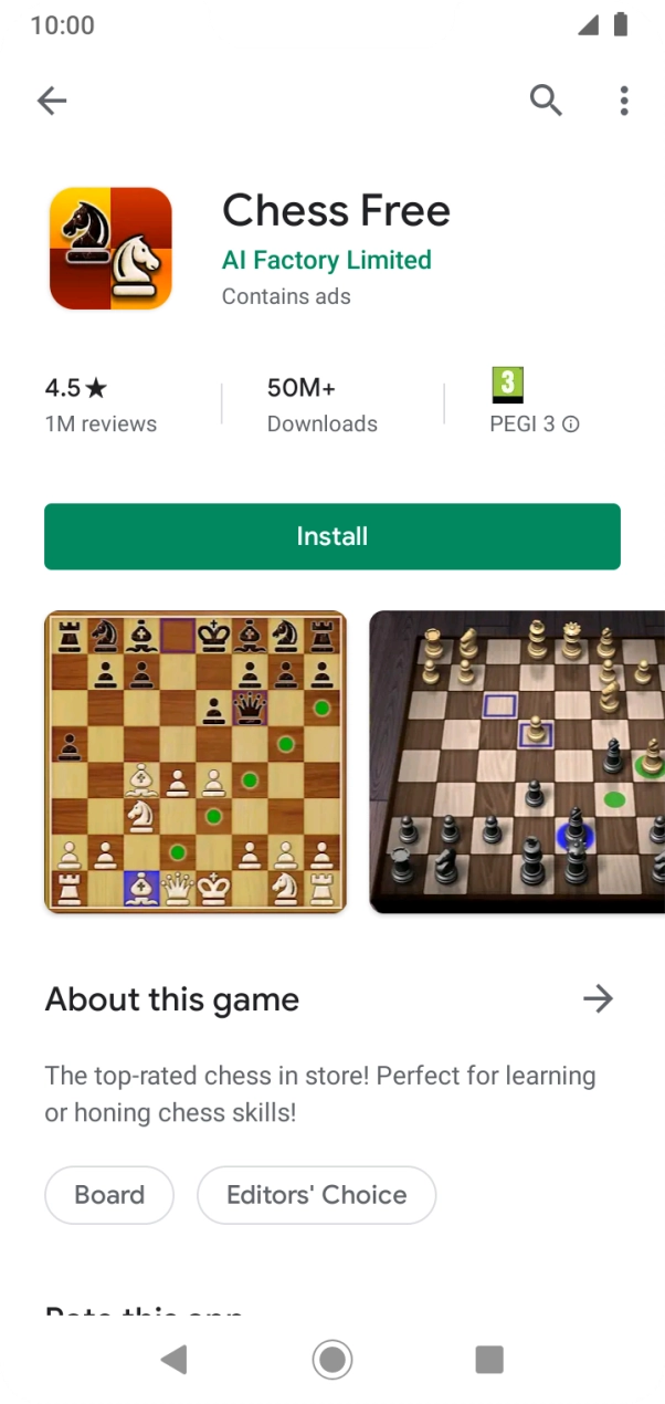 Press Install and follow the instructions on the screen to install the app.