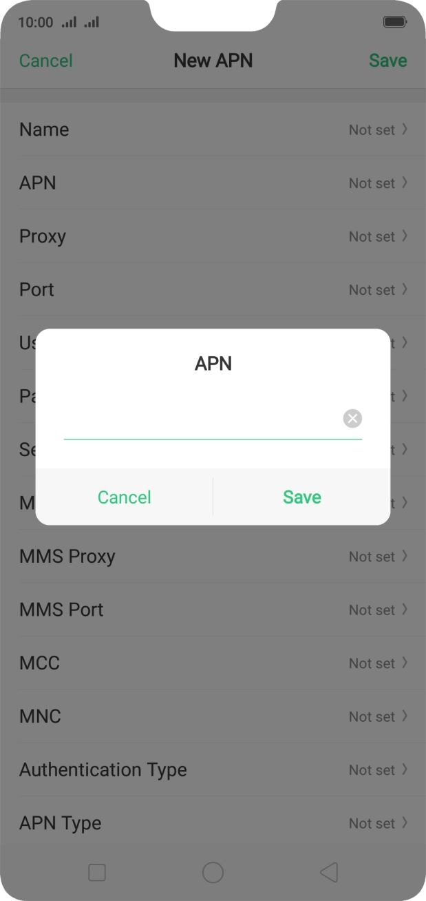 Key in telstra.wap and press Save.