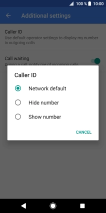 Press Show number to turn on caller identification.