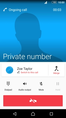 Press the call on hold to activate it.