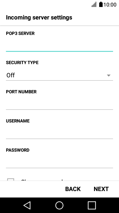 Press the field below 