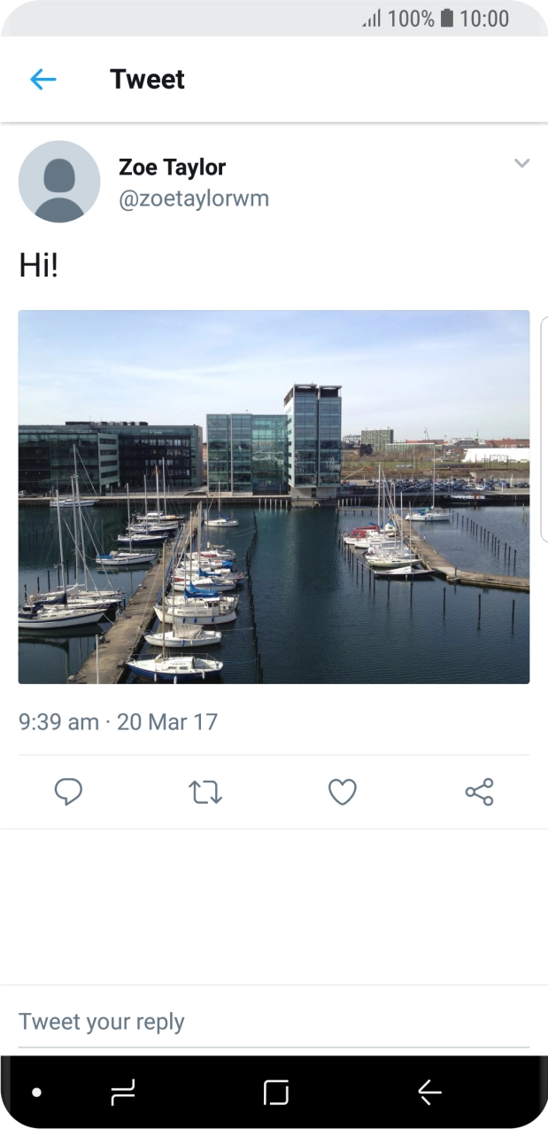 Press the text input field.