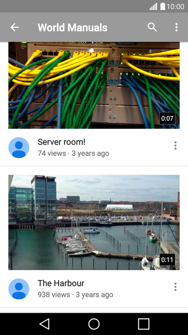 Press the required video clip.