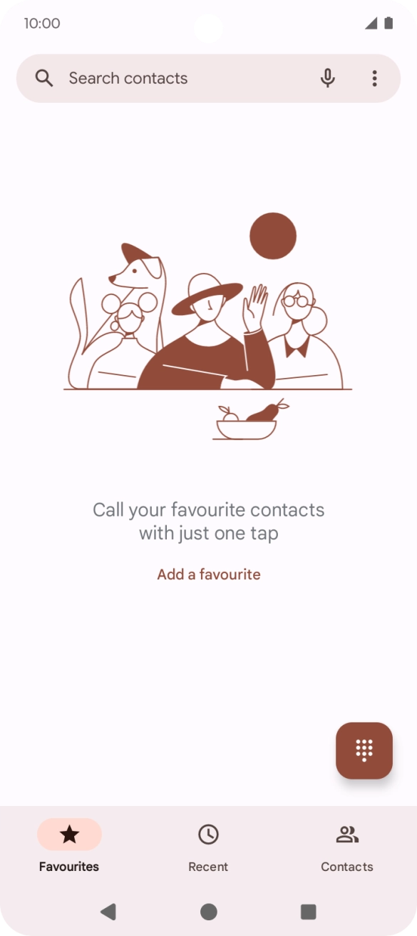 Press the menu icon.