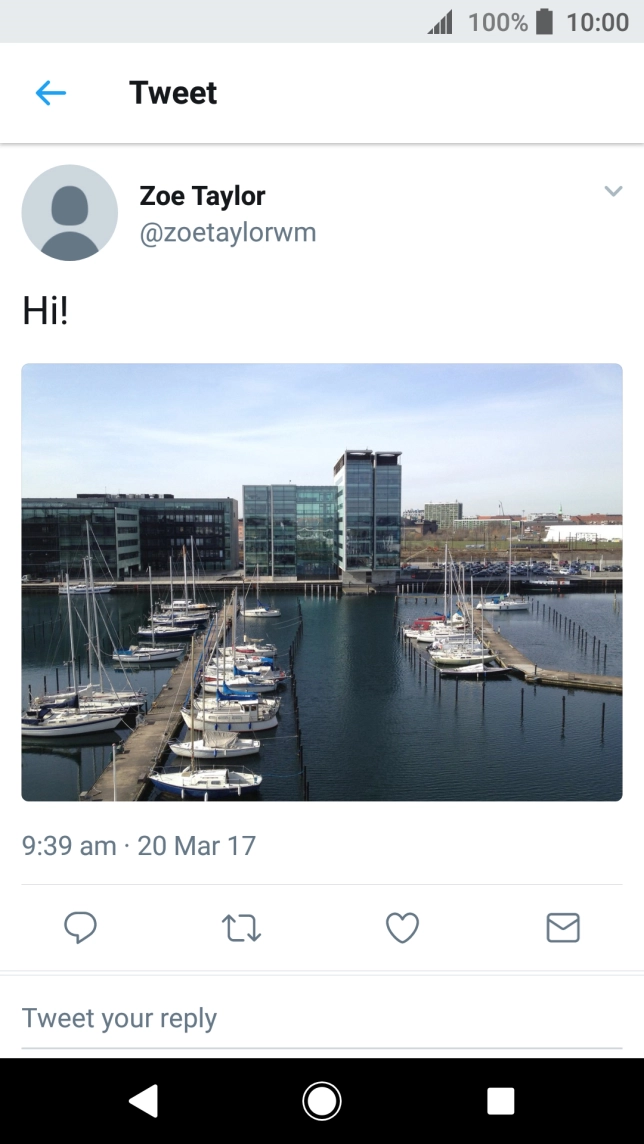 Press the text input field.