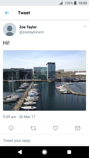 Press the text input field.