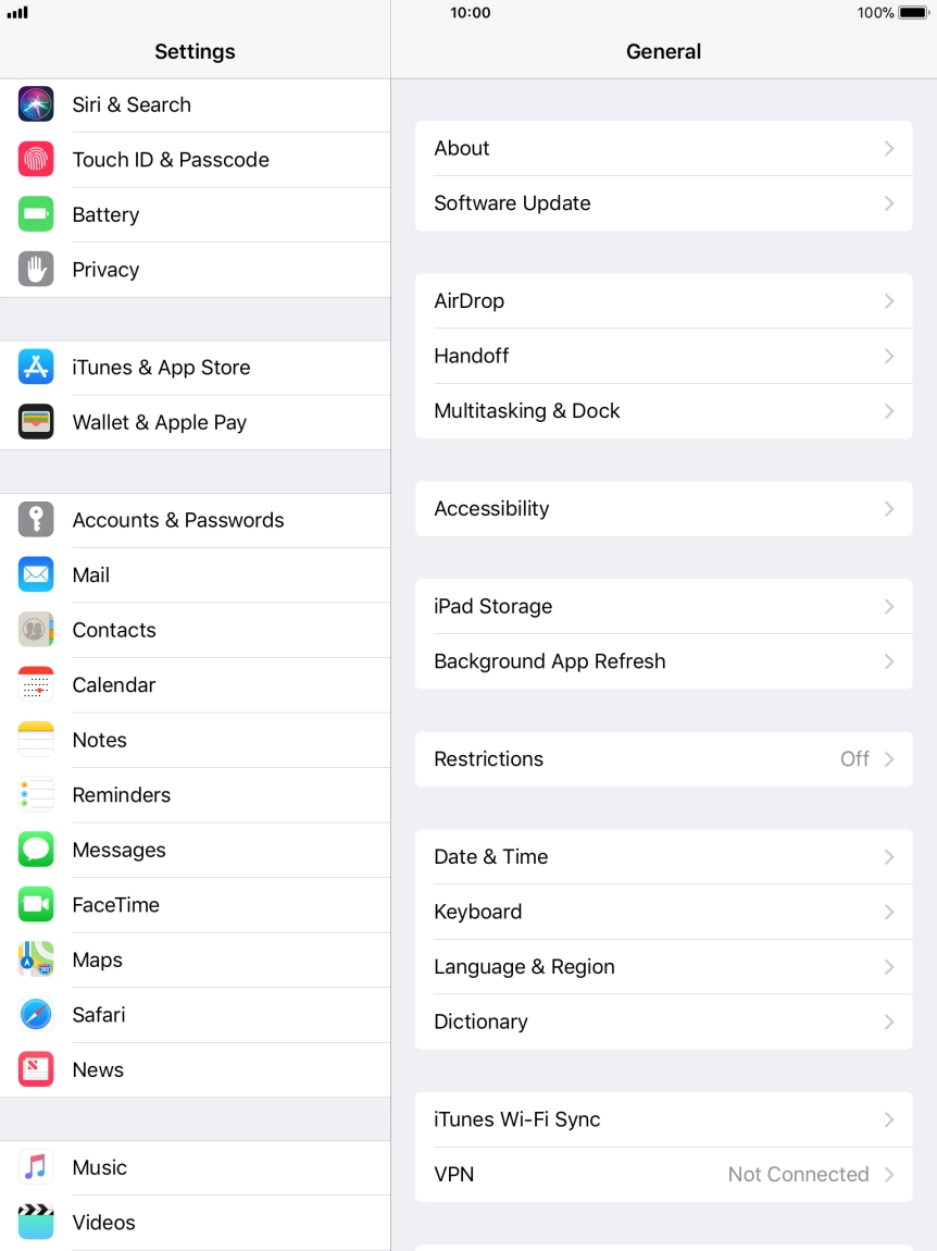 Press Touch ID & Passcode.