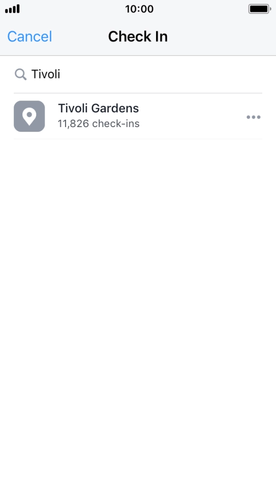 Key in the required search word and press the required location.