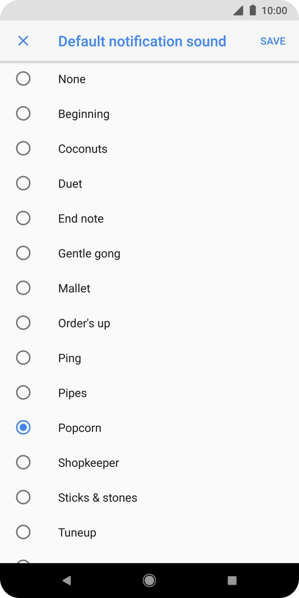 Press the different message tones to hear them.