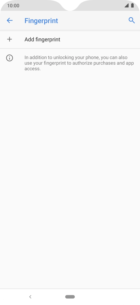 Press Add fingerprint.