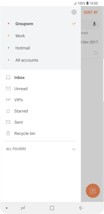 Press the settings icon. Press the settings icon.