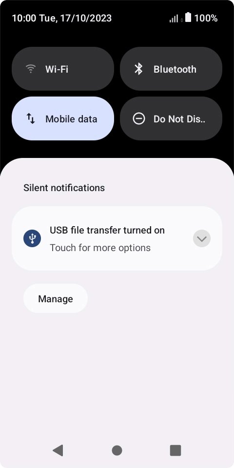 Press the drop down list.