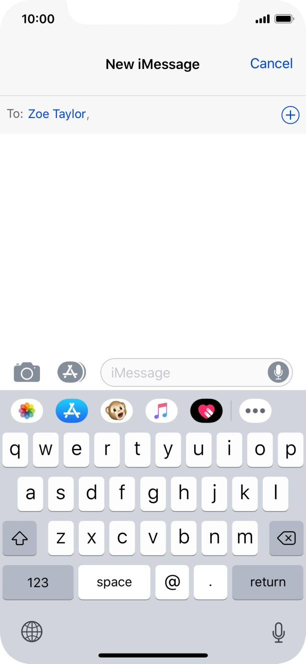 You can also send pictures, video clips, audio files and different effects in your iMessage. Follow the instructions on the screen to send your iMessage with the required content.