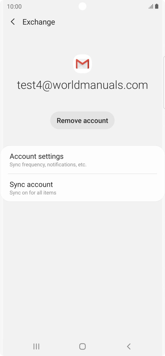 Press Account settings.