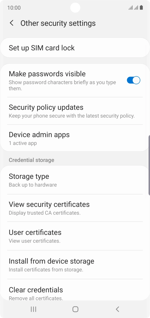 Press Set up SIM card lock.