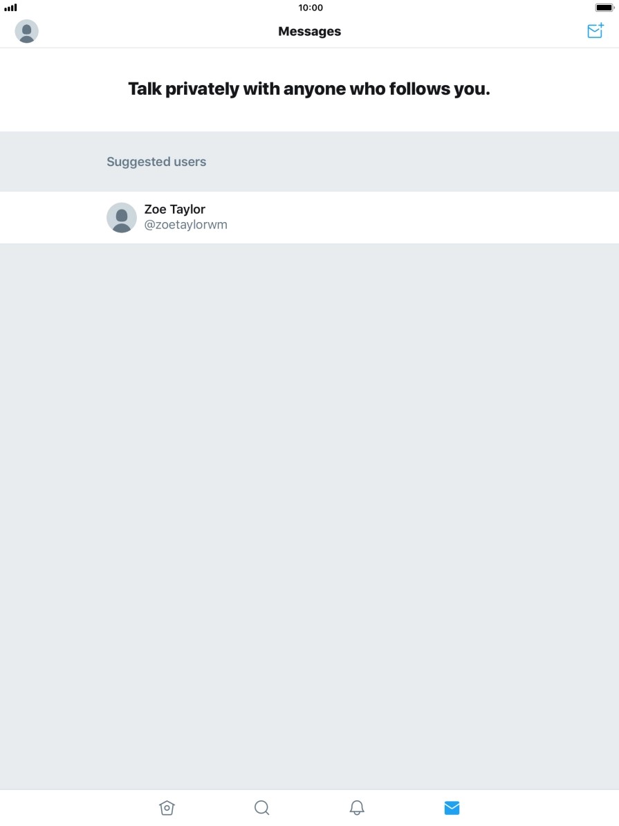 Press the new message icon.