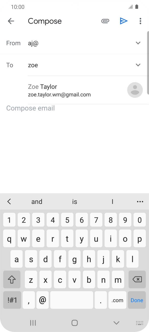 Press the required contact.