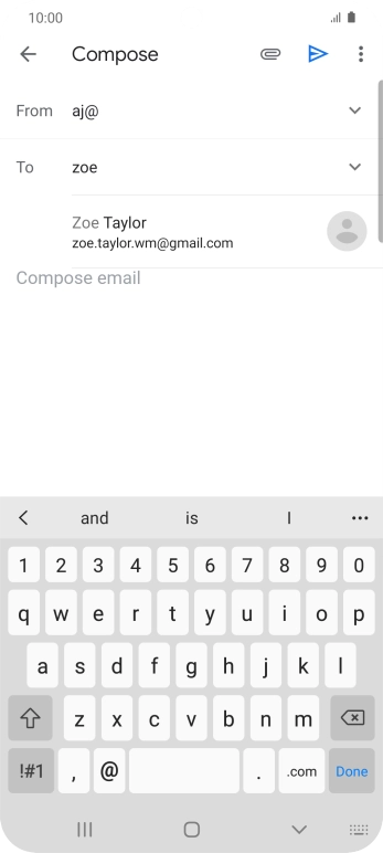 Press the required contact. Press the required contact.